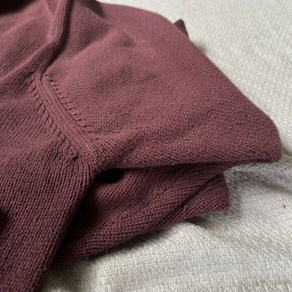 Men's L.L. Bean XXL Tall V-Neck‎ Sweater Burgundy Brown Purple Knit Cotton - Picture 13 of 13